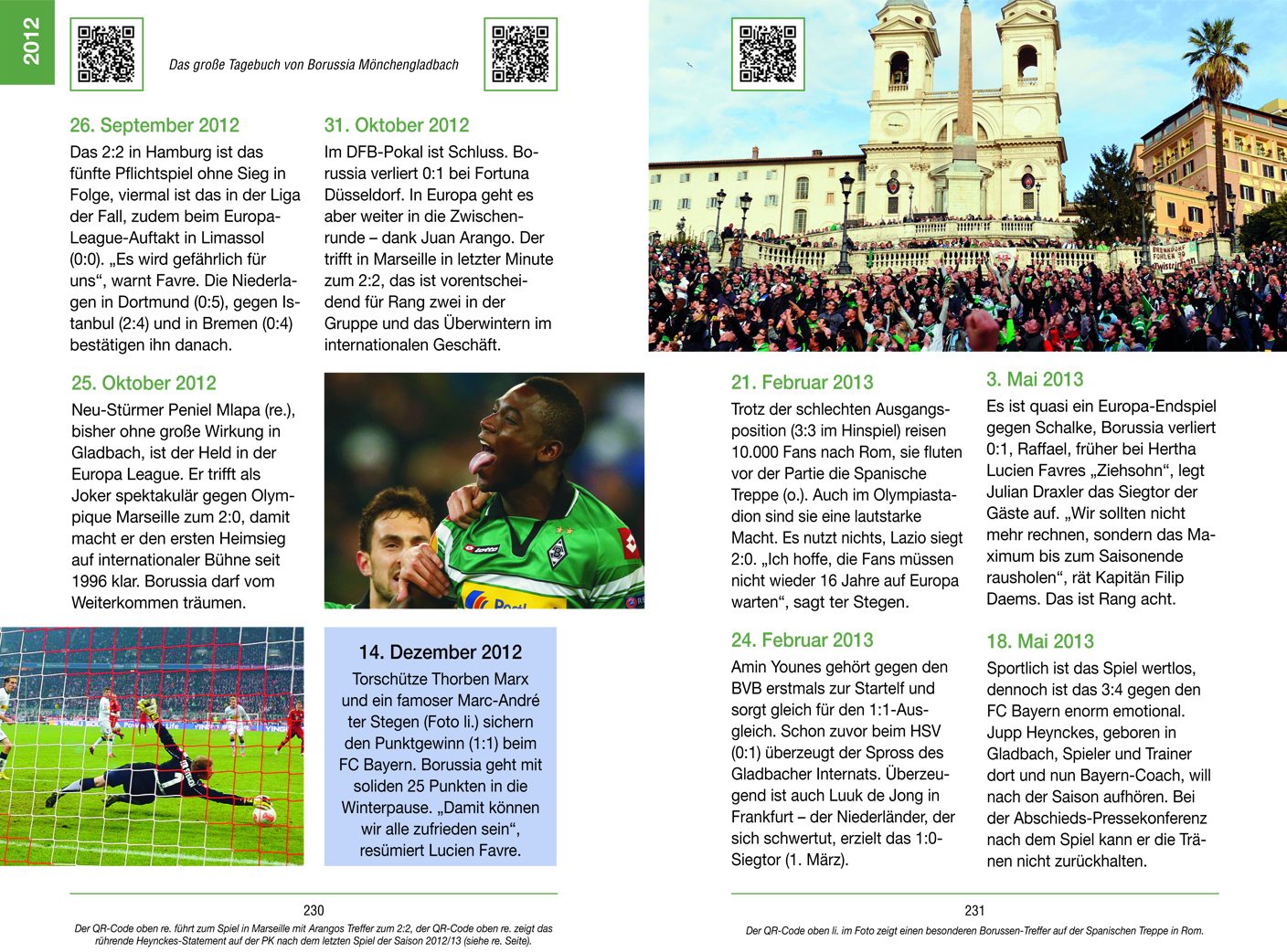 Das große Tagebuch von Borussia Mönchengladbach Einblicke